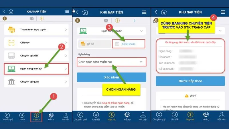 Các phương thức nạp tiền vào KUBET phổ biến