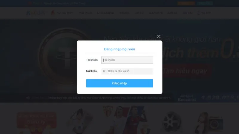 Cách đăng nhập KUBET qua các bước cụ thể